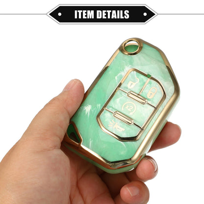 4 x Button Remote Key Fob Cover Case for Jeep Wrangler JL JLU (2018-2023)