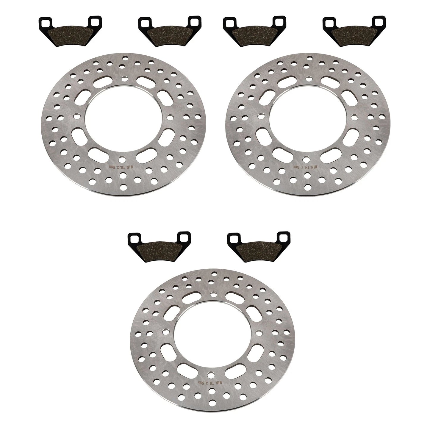 2 x Front & Rear Brake Rotors & Pads for Arctic Cat Alterra 450 4x4 (2013–2024)