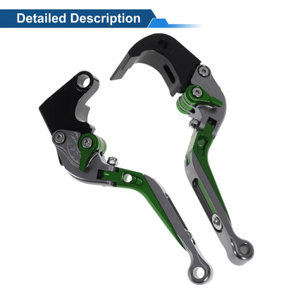 Adjustable Brake Clutch Levers for Honda CBR600RR (2003-2019) - Titanium Green