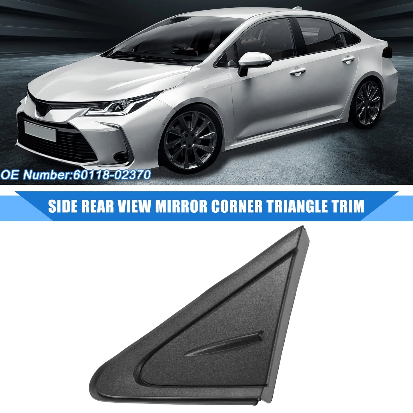 Left Side Rear View Mirror Corner Triangle Trim for Toyota Corolla (2020–2021)