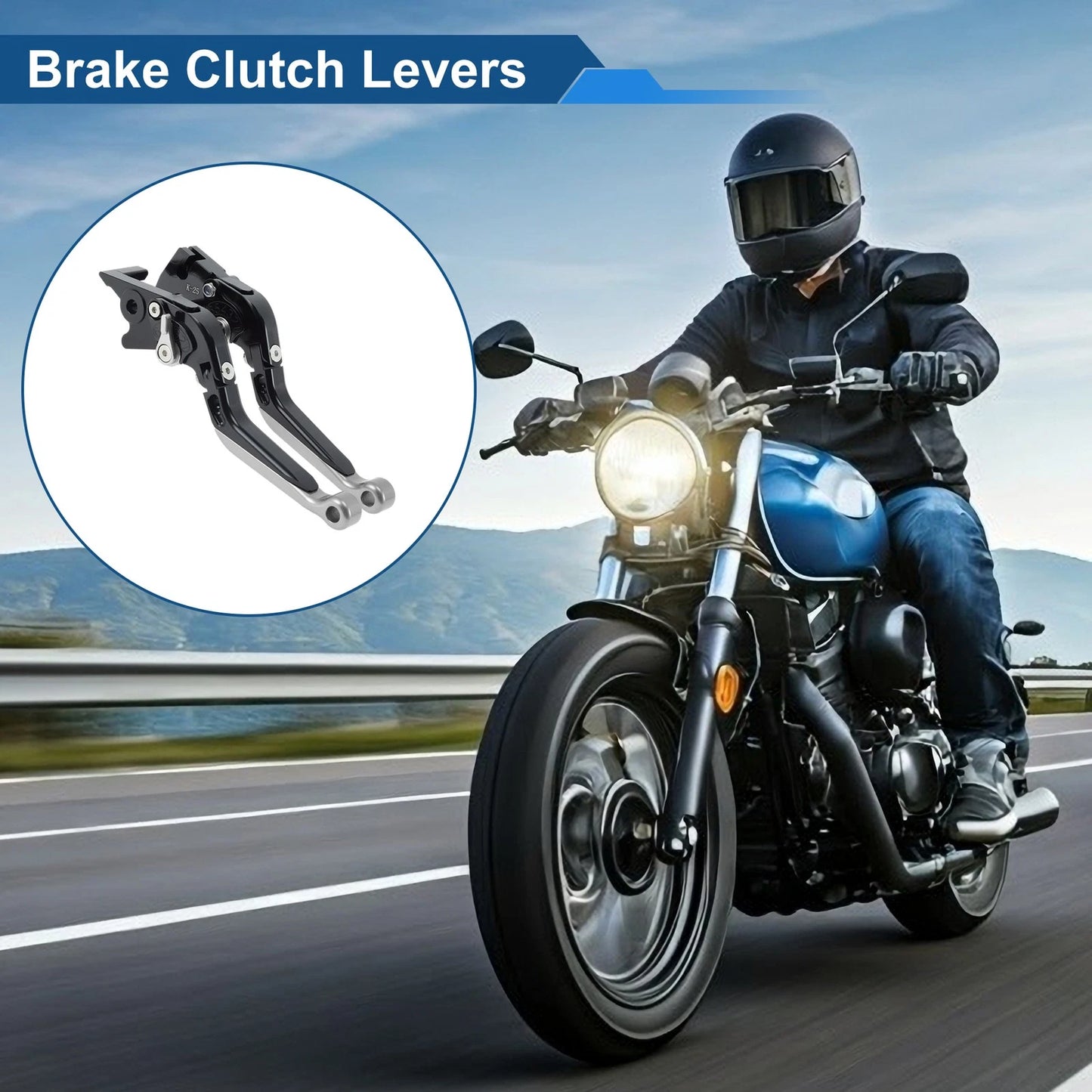 1pair Brake Clutch Levers for Kawasaki Z250SL (16-17)