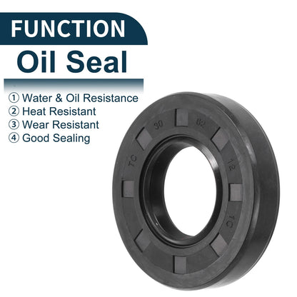 Oil Seal 30x62x12mm Seal Ring Rotary Shaft NBR Rubber 5 pcs