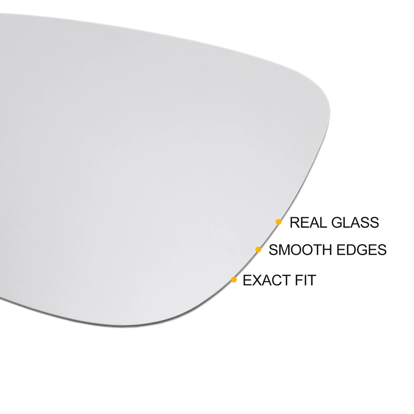 Left Side Heated White Mirror Glass for MAZDA CX-5 (2017-2023)