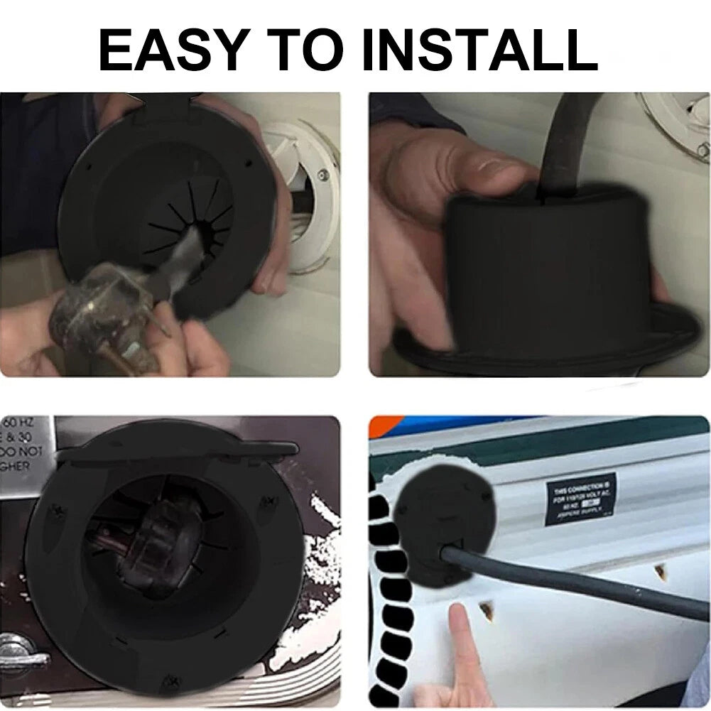 Round Electric Power Cord Cable Hatch Cover for Universal RV Camper Trailer