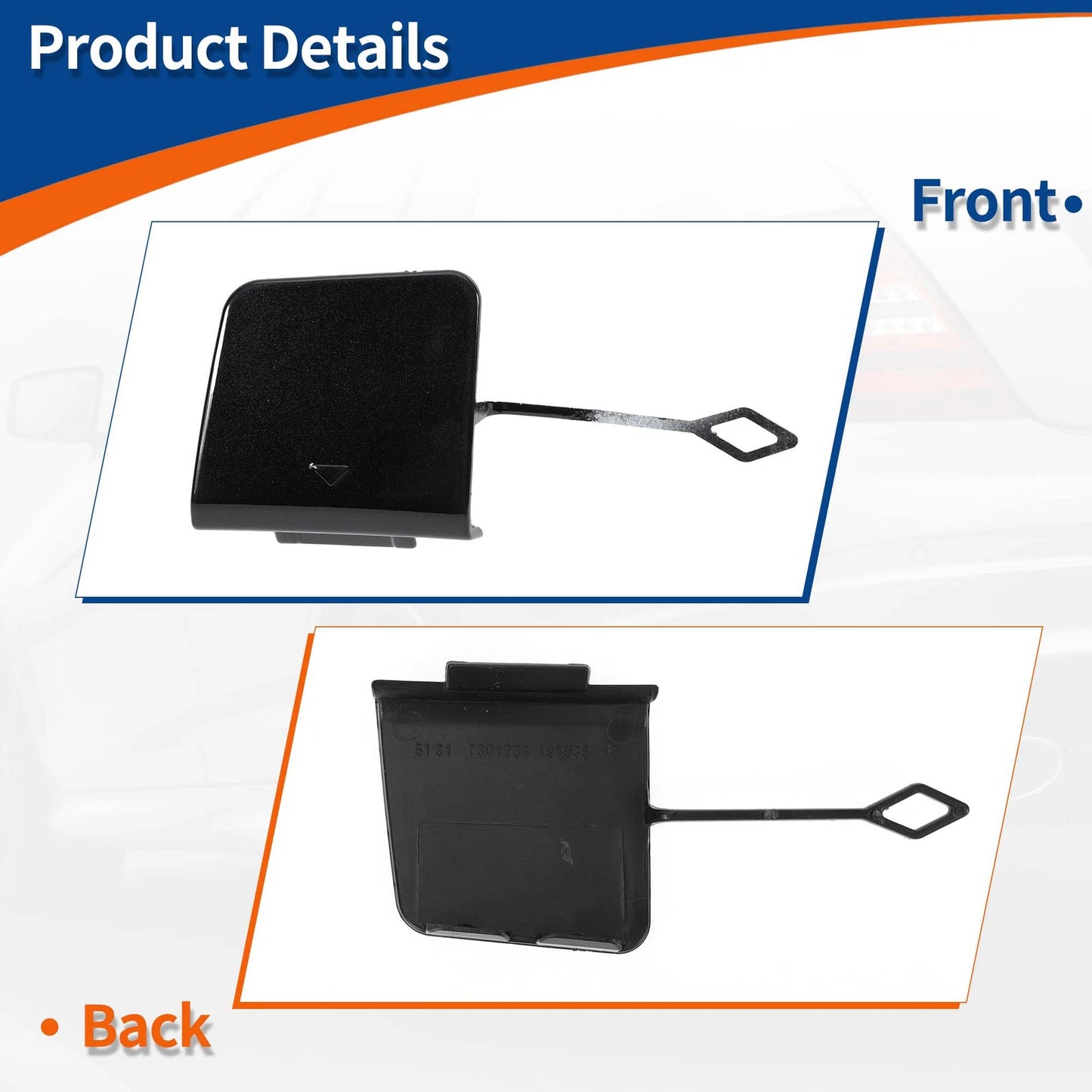 Rear Tow Hook Cover for BMW 2 Series (2014-2021) Black Sapphire