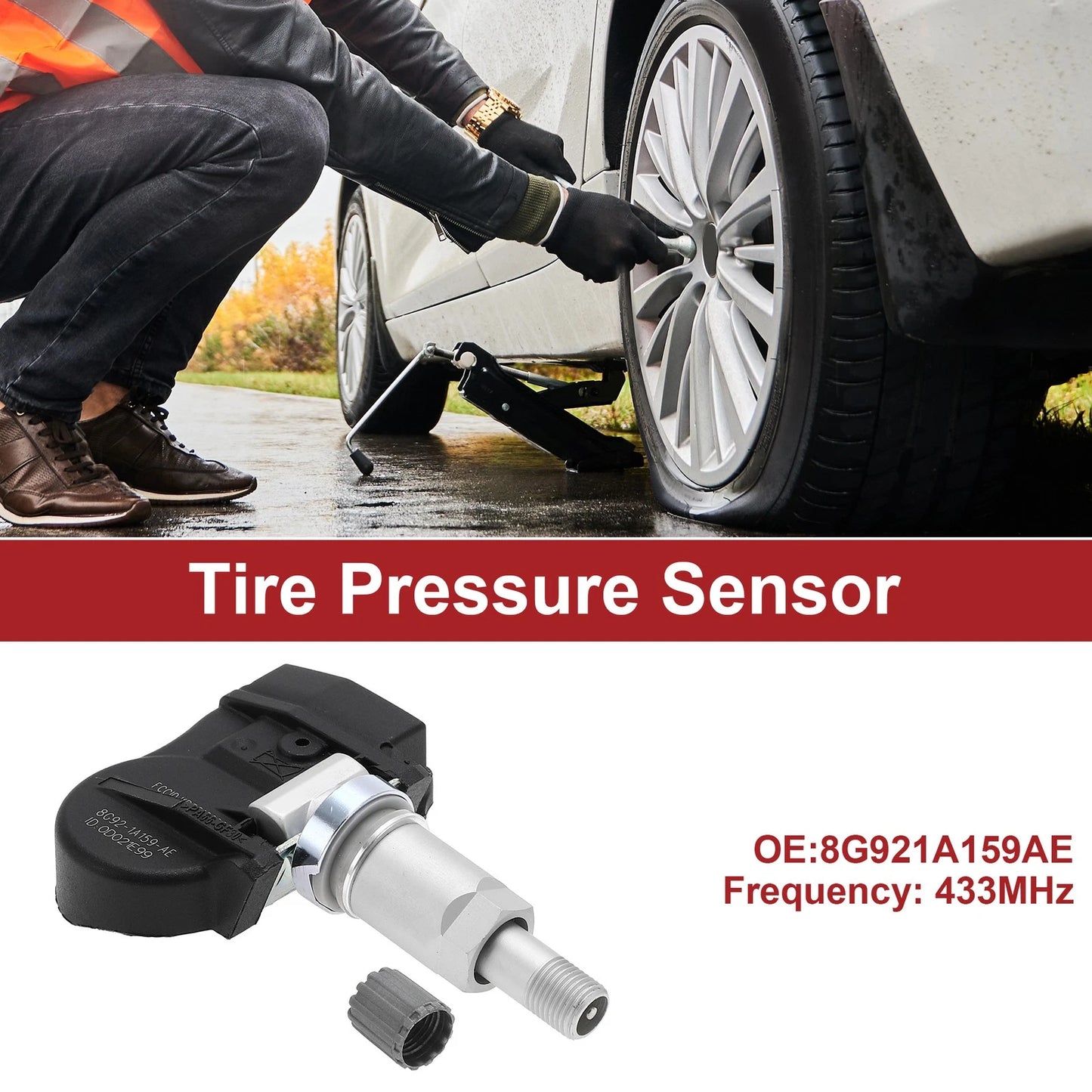 Tire Pressure Sensor 433MHz for Volvo C30 (2008-2013) 1 x Pcs