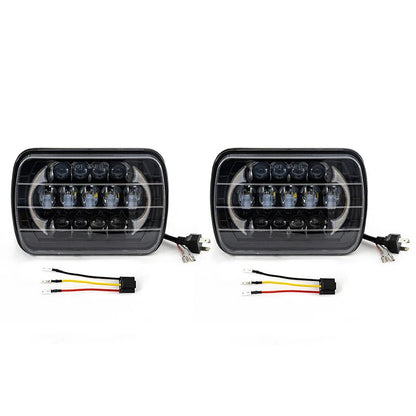 Brightest 5x7" 7x6" Rectangle LED Hi/Lo Headlight Assembly for Universal Vehicles