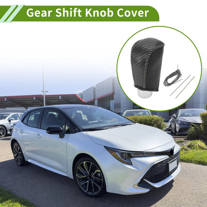 Shift Knob Cover Carbon Fiber Black Grey for Toyota Corolla (2009-2013)
