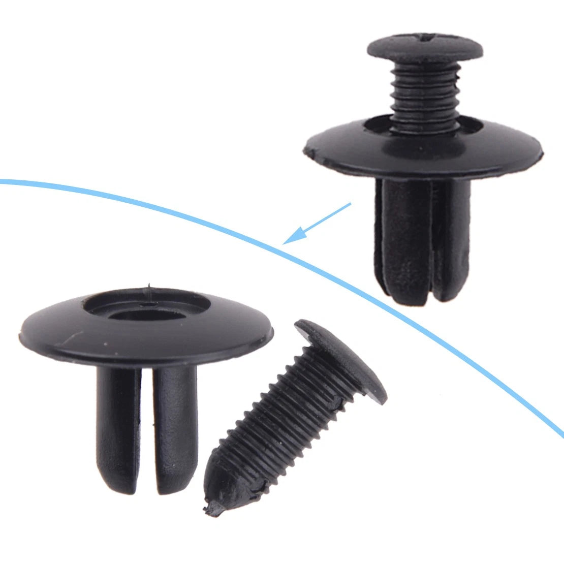 190 x Push Pin Rivet Fasteners for Honda Fender Bumper Door Trim