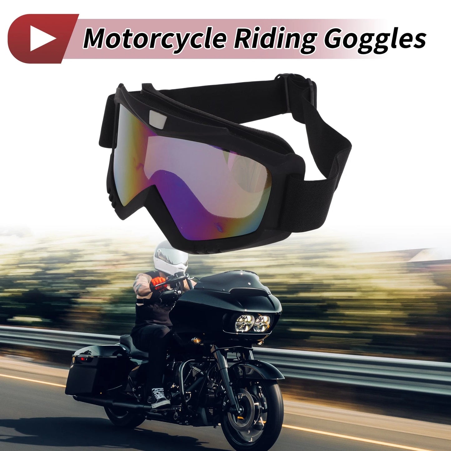 1Pc Motorcycle Riding Goggles