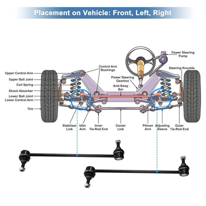 Front Sway Bar Links for Toyota Sienna (2004-2010)