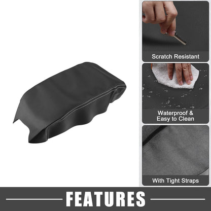 Center Console Armrest Cover for Toyota Camry (2012-2017) Black/Gray Stitches