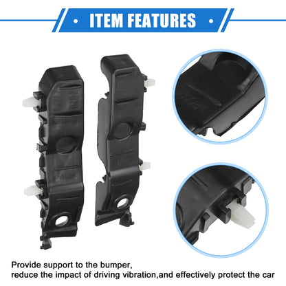Front Bumper Brackets for Kia Forte (2010-2013) - Black Cover