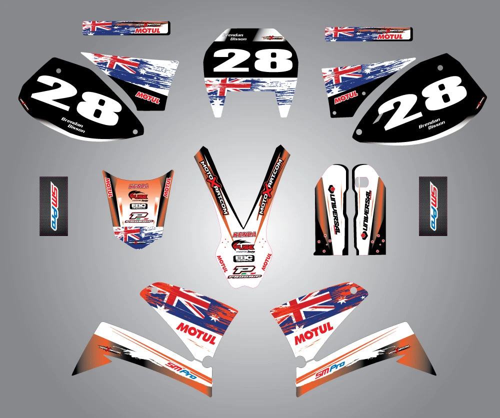 Custom Graphic Kit - AUSSIE PRIDE for KTM LC4 (1998-2007)
