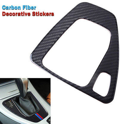 Cover Trim Control Gear Shift Panel for BMW 3 Series E90 Carbon Fiber Sticker