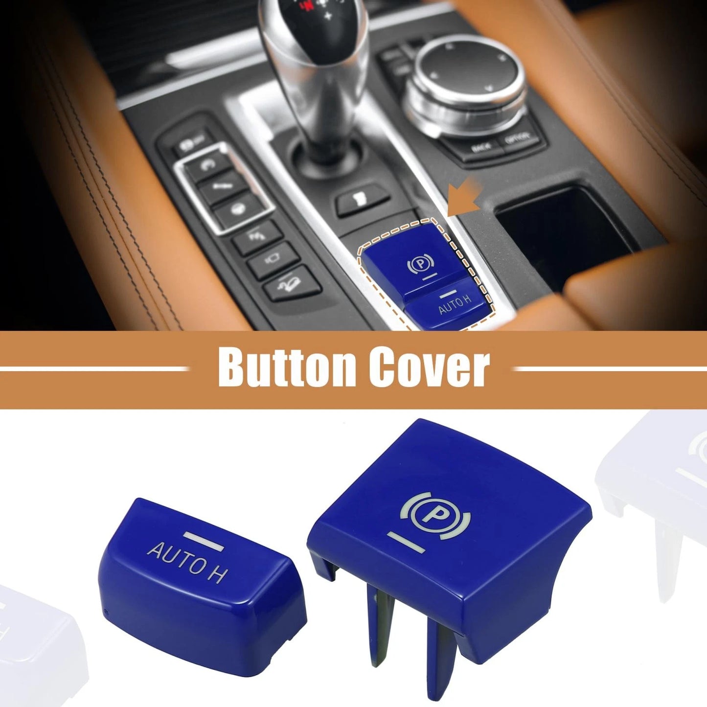 Auto H Button Cover for BMW F01 F02 F12 F10 F07 Blue