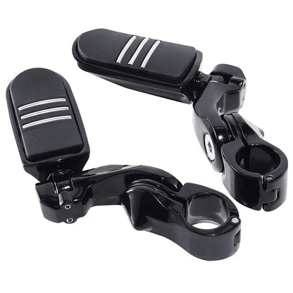 Black Highway Engine Guard Crash Bar Foot Pegs for Harley Road Glide (09-24)