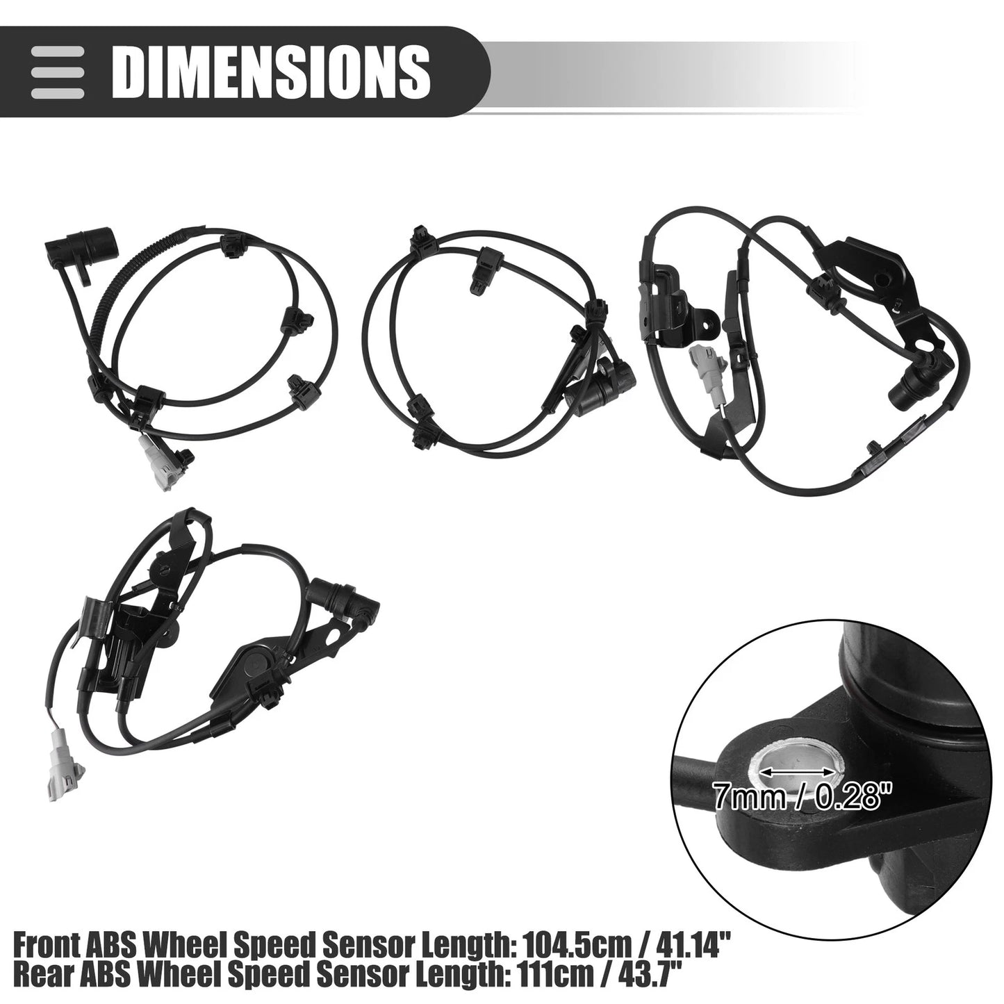 ABS Wheel Speed Sensor Set for Toyota 4Runner (1996-2002)