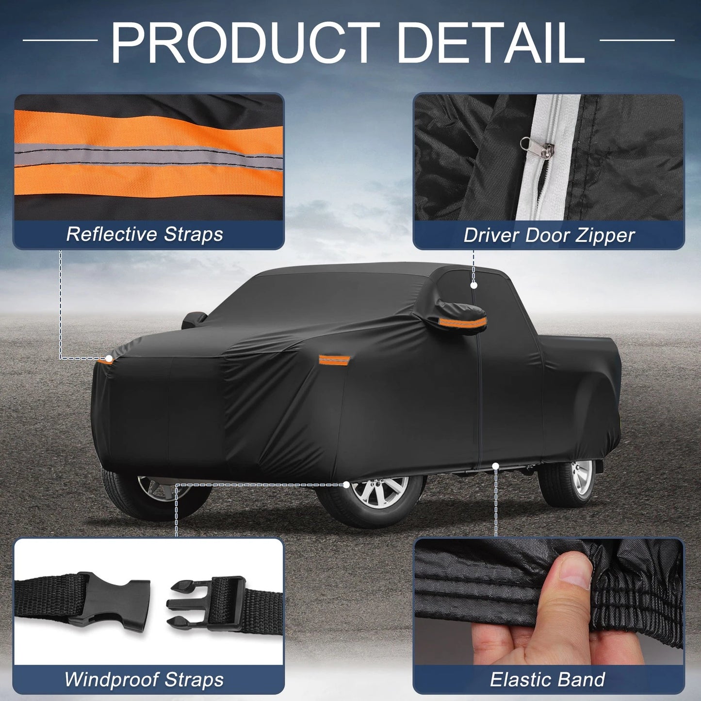 Waterproof 210D-PU Car Cover for Honda Ridgeline (2006-2023)