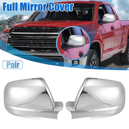 1 Pair Car Exterior Chrome Plated Full Mirror Cover for Toyota Tundra