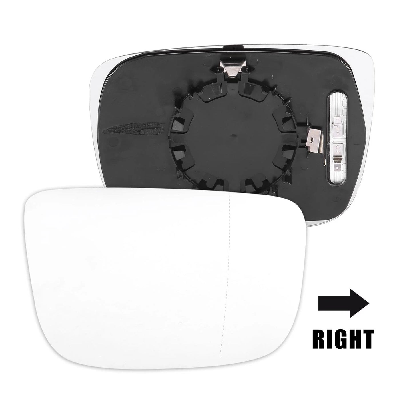 Heated Right Passenger Side Mirror Glass w/ Plate for Volvo XC60 (2010-2016)