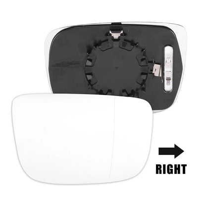 Heated Right Passenger Side Mirror Glass w/ Plate for Volvo XC60 (2010-2016)