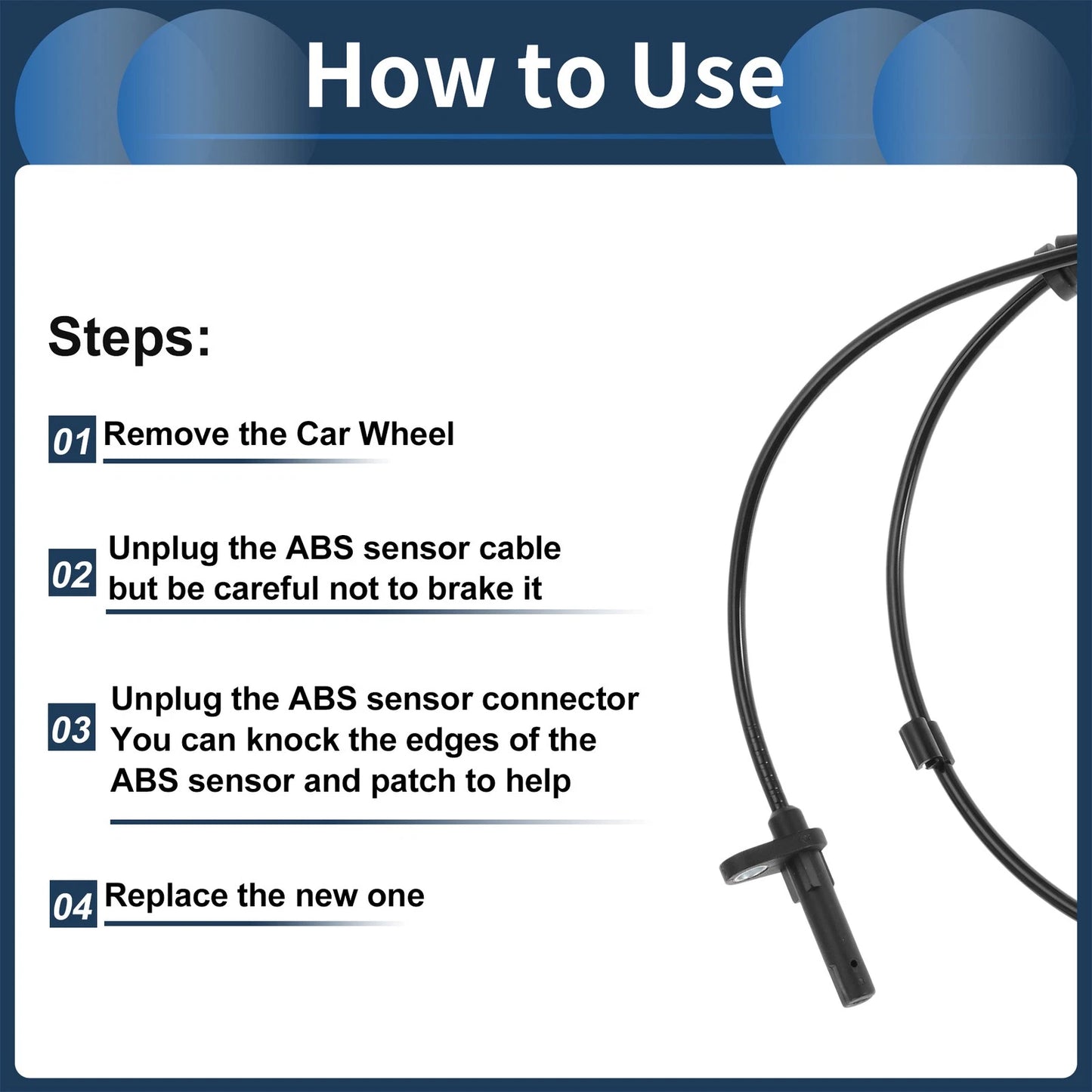 ABS Wheel Speed Sensor for Ford Transit Box (No.AC1V2B372CA)