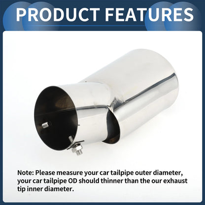 Curved Slant Exhaust Tip 2.9" for Land Rover Range Rover (2002-2010)