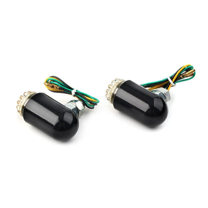 Custom Black Brake Running Turn Signal Tail Lights for Cruiser Motorcycle