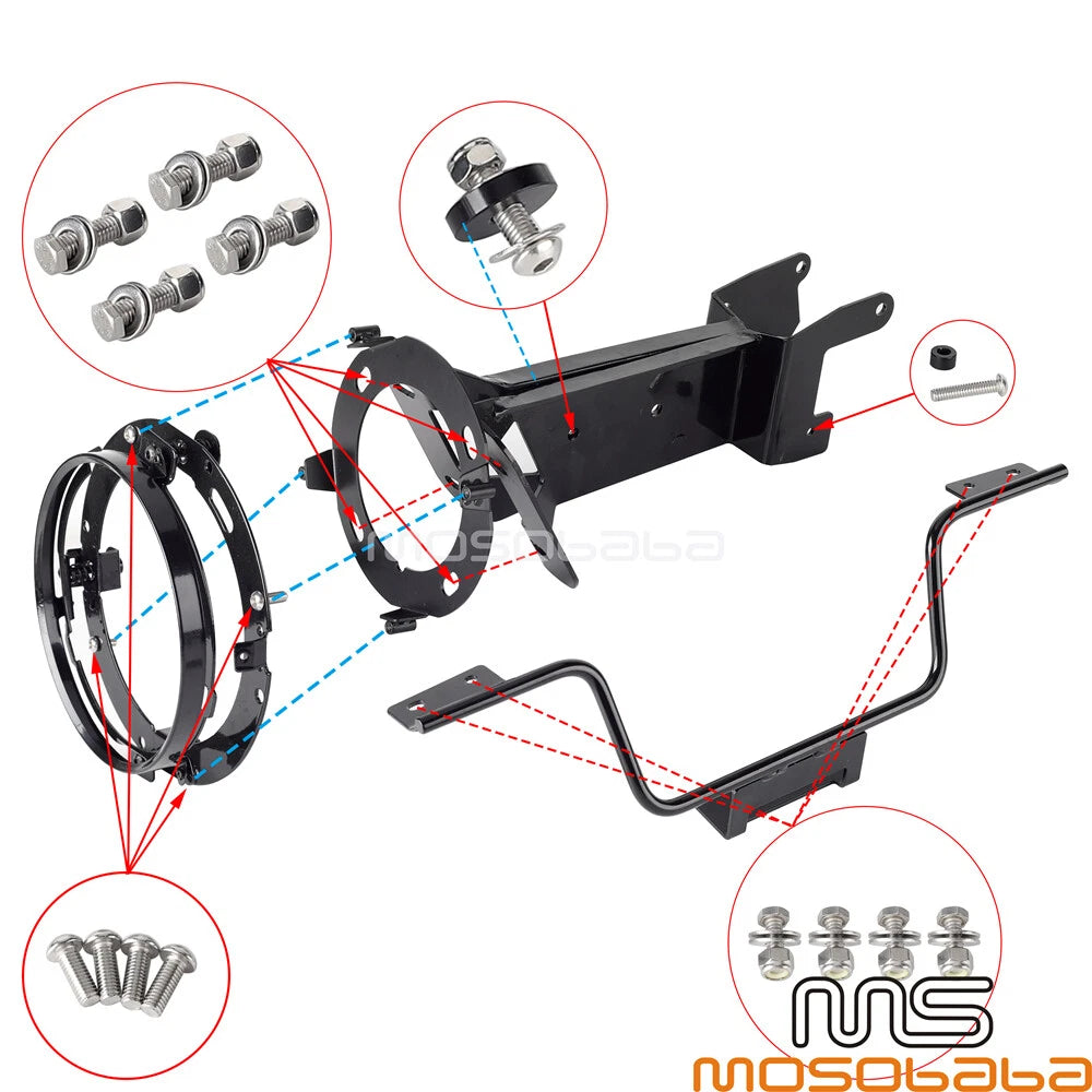 Upper Fairing, Windshield & LED Headlight for Harley FXLRS FXFB FXFBS (2020-2023)