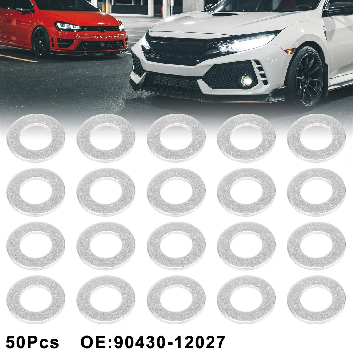 50pcs M12 Oil Drain Plug Gaskets for Toyota Lexus Scion