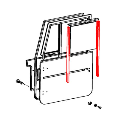 Front Door Glass Run for Toyota Land Cruiser BJ40 BJ43 FJ40 FJ45 1969-1980
