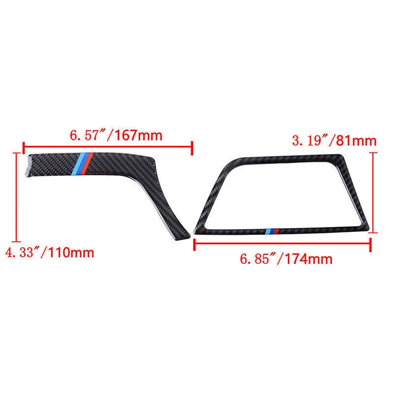 Real Carbon Fiber Side Air Vent Outlet Cover Trim for BMW F30 GT F34 F35 (2013-2019)