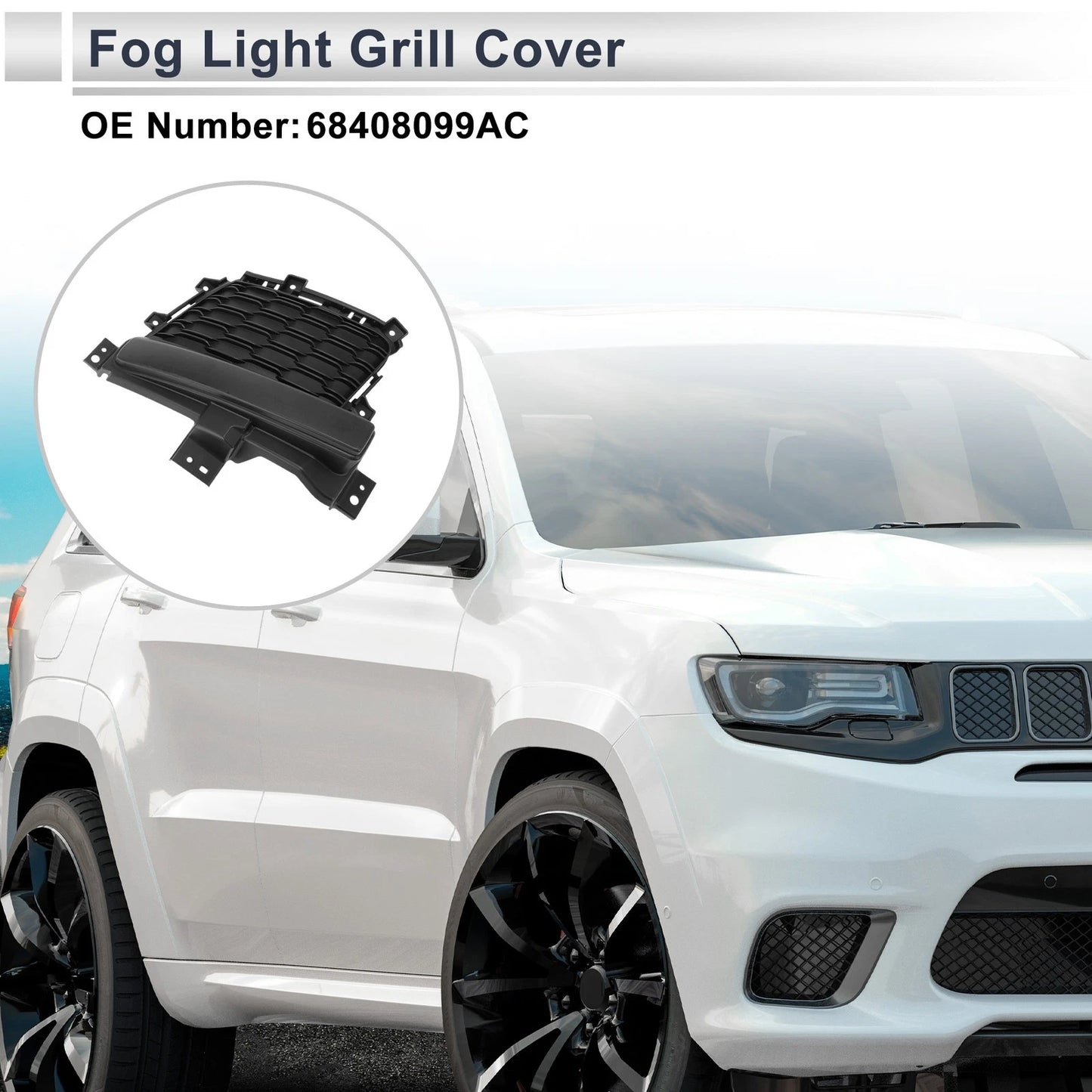 Front Left Fog Light Grill for Jeep Grand Cherokee (2021-2023)