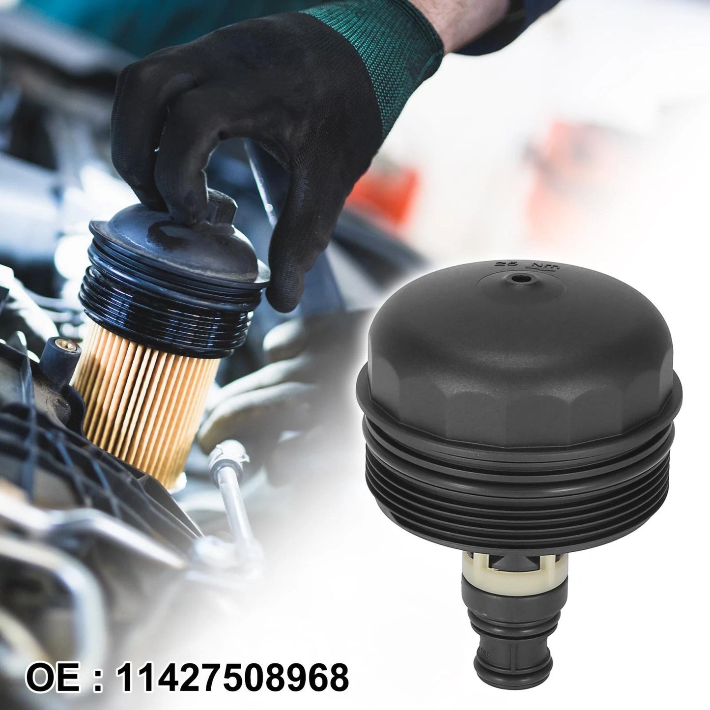 Oil Filter Cap Assembly for BMW E46 E60 E61 E81 E82 (2000-2013)
