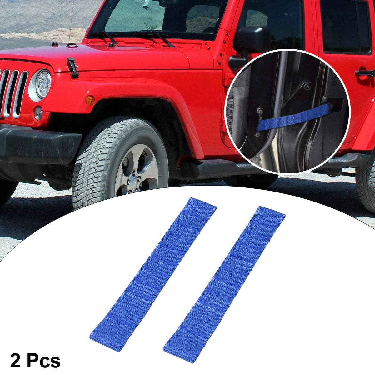 Adjustable Door Limiting Straps for Jeep Wrangler TJ JK JKU JL (2000-2018)