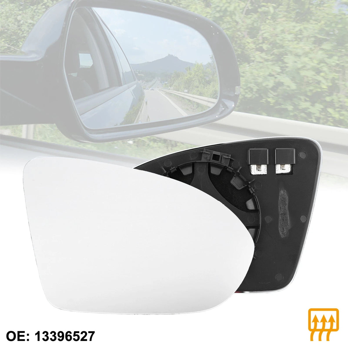 Rearview Mirror Glass with Backing Passenger Side Heated for Chevrolet Cruze