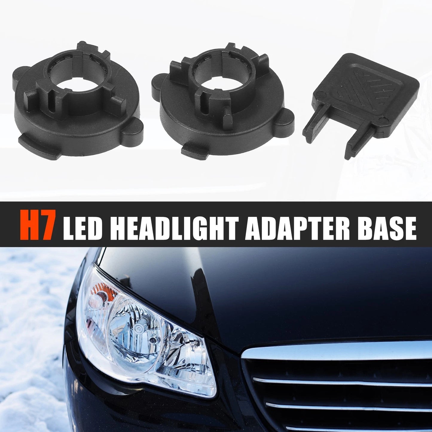 H7 LED Headlight Adapter Bases for Hyundai Sonata (2011-2013)