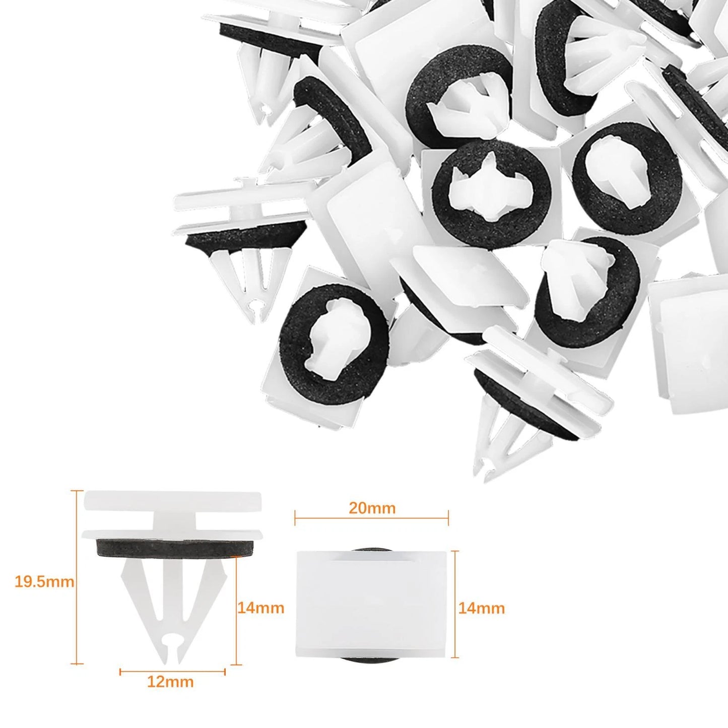 30 x Plastic Rivet Fastener Clips for Ford Escape, F-150, Mustang (2001-2023)