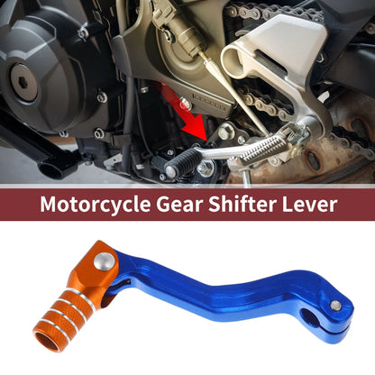 Folding Gear Shifter Lever Blue Orange Silver Tone 1 Pc for Kayo T2