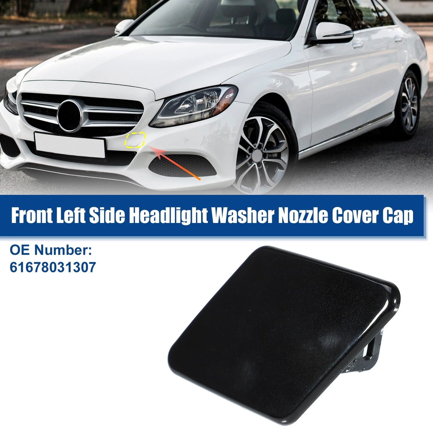 Left Front Headlight Washer Nozzle Cap for BMW 335i 335xi (2007-2013)