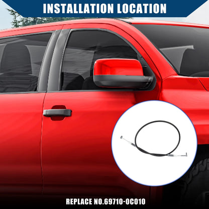 Door Inside Locking Cable for Toyota Tundra Front Black