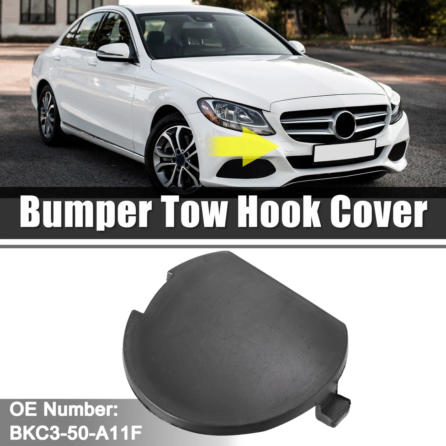 Black Tow Hook Cover for Mazda 3 Axela (2014-2016) 1 x Cap