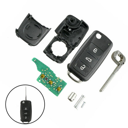 Car Key 3 Buttons 434MHz ABS Black Battery Remote Key for Car
