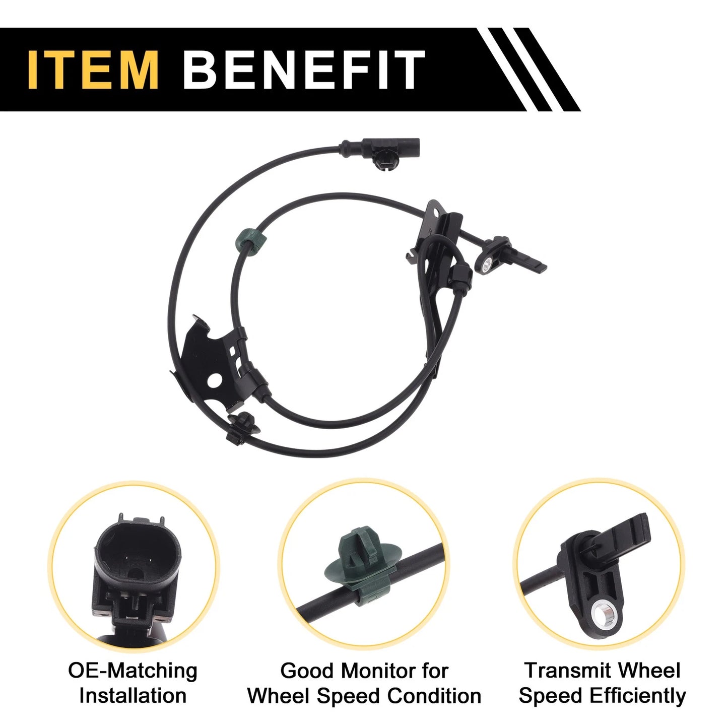 ABS Wheel Speed Sensor for Toyota Corolla (2010-2018) 1Pc Right Front