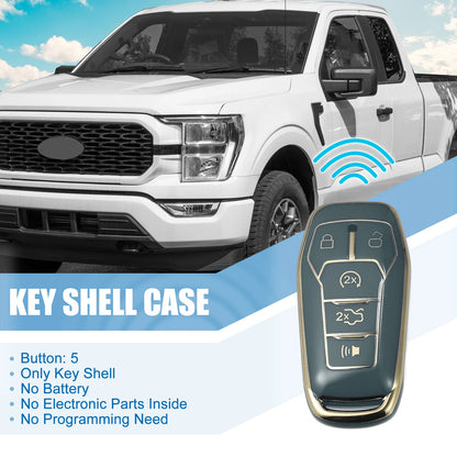 TPU Remote Key Fob Case Cover 5 Button for Ford Fusion F150 Mustang (2013-2020)
