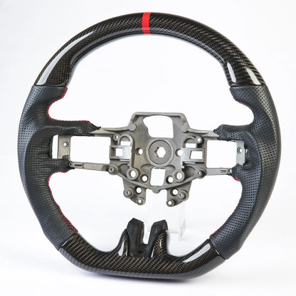 Custom Black Carbon Steering Wheel for Ford Mustang 2.3/3.6/5.0 (2015-2023)