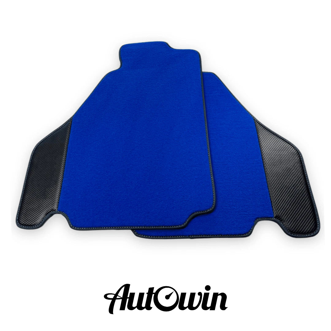 Blue Floor Mats for Ferrari F430 (2004-2009) | AutoWin Brand, Carbon Fiber Leather