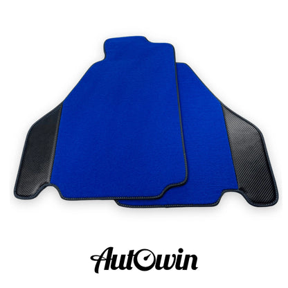 Blue Floor Mats for Ferrari F430 (2004-2009) | AutoWin Brand, Carbon Fiber Leather