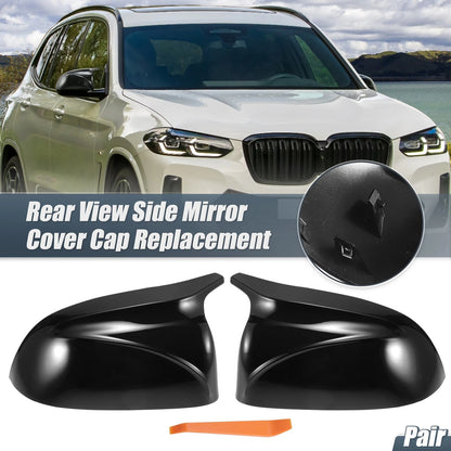 Rearview Mirror Cover Cap Gloss Black for BMW X3 X4 X5 X6 (2018-2020)